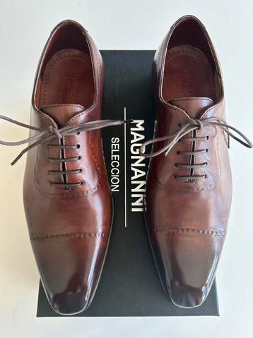 NIEUWE Magnanni wholecut bruin leren veterschoen maat 42 beschikbaar voor biedingen