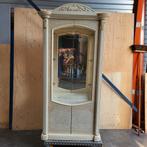 Vitrinekast met geslepen glas en ladeblok, Ophalen, Gebruikt, Met deur(en), 200 cm of meer