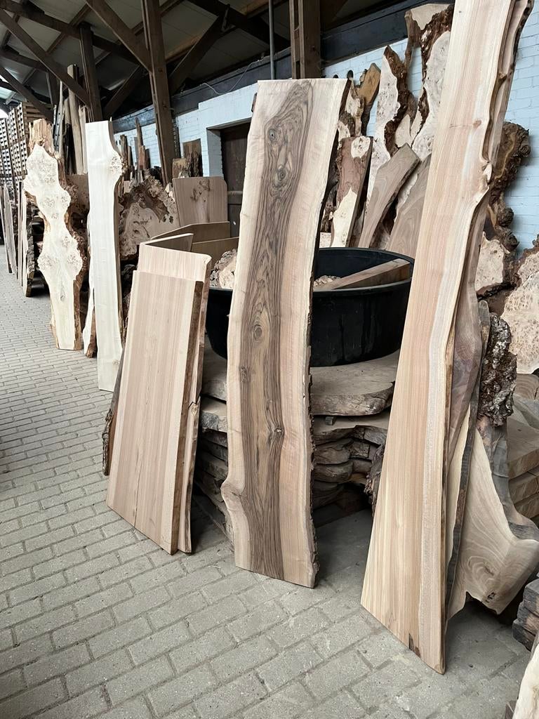 stoere boomstamplanken wandplanken wastafelbladen, Ophalen, Nieuw