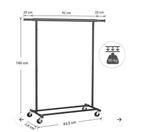 Kledingrek met Wielen - 90 kg Capaciteit, Nieuw, Ophalen of Verzenden, A, Met wielen