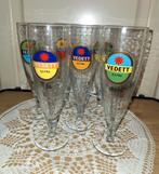 6 Vedett Extra bierglazen op voet, Ophalen of Verzenden, Zo goed als nieuw, Glas of Glazen, Overige merken