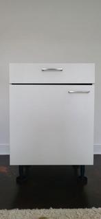 Bribus, Witte keuken kast (60 cm) met lade en deur, wit., Ophalen, Gebruikt, 100 tot 150 cm, 25 tot 50 cm