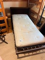 Slaapbank slaapfauteuil pull out sofa 1p, Ophalen, 100 cm, Eenpersoons, Bruin