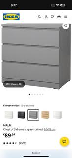 Malm nightstand/drawer, Ophalen, Zo goed als nieuw, 25 tot 50 cm, Minder dan 100 cm