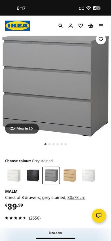 Malm nightstand/drawer