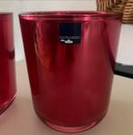 Leonardo sierpotjes rood glas - set van 2, Ophalen, Gebruikt, Glas, Minder dan 50 cm