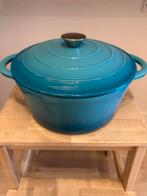 Blauwe Gietijzeren Braadpan, Huis en Inrichting, Keuken | Potten en Pannen, Kookpan of Snelkookpan, Gebruikt, Ophalen of Verzenden
