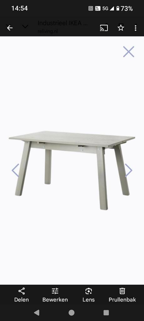 Tafel Van Piet Hein Eek X Ikea Industriell, Huis en Inrichting, Tafels | Eettafels, Zo goed als nieuw, 50 tot 100 cm, Vijf personen of meer
