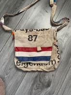 Unieke tas van oude postzak, Ophalen of Verzenden, Gebruikt, Beige, Overige merken