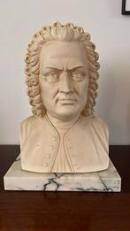 buste van klassiek componist Bach op marmeren voet, Antiek en Kunst, Ophalen