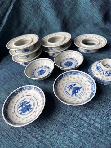 Antieke Ling Long Gaiwan, 19e eeuw, losse onderdelen beschikbaar voor biedingen