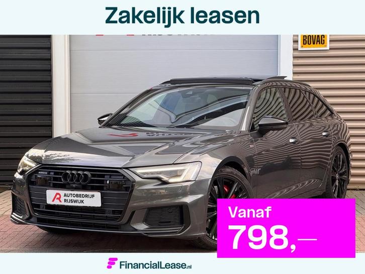 Audi A6 Avant 55 TFSI e quattro Competition S6 Pano/B&O/360, Auto's, Audi, Bedrijf, Lease, Financial lease, A6, 360° camera, 4x4