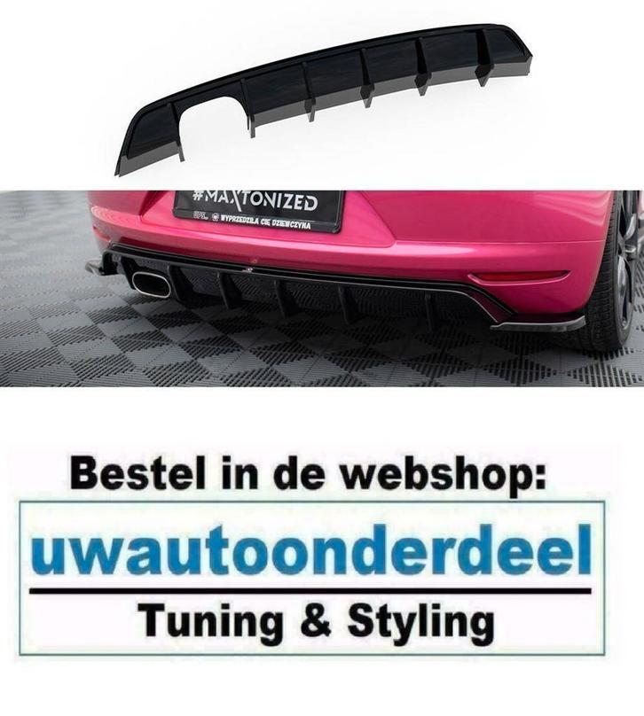 Maxton Rear Valance Centre Diffuser Spoiler Geschikt voor VW, Auto diversen, Wieldoppen, Nieuw, Ophalen of Verzenden
