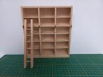 Bibliotheekkast met trap, schaal 1:12, Verzamelen, Ophalen of Verzenden, Nieuw, Gebruiksvoorwerp