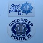 Twee oude stickers.    Politie., Verzamelen, Ophalen of Verzenden, Zo goed als nieuw, Overige typen