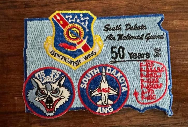 Jubileum patch 114th Fighter Wing USAF, Verzamelen, Luchtvaart en Vliegtuigspotten, Zo goed als nieuw, Patch, Badge of Embleem