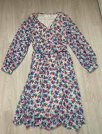 Impression, crème blauw roze jurk, maat M, Maat 38/40 (M), Blauw, Impression, Nieuw