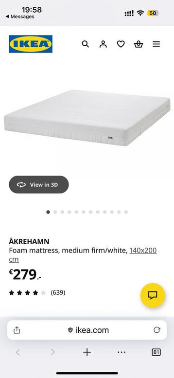 Ikea matres beschikbaar voor biedingen
