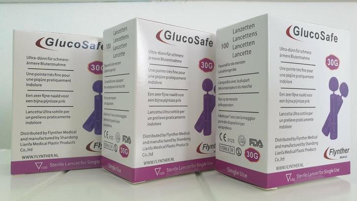 GlucoSafe Lancetten 30G - verzegelde verpakkingen, Diversen, Verpleegmiddelen, Nieuw, Ophalen of Verzenden