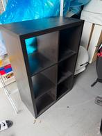 Ikea Kallax 6 vakken zwart, Ophalen, Gebruikt, 50 tot 100 cm, Minder dan 100 cm