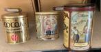 3 oude van houten cacao blikjes, Ophalen of Verzenden, Zo goed als nieuw, Overige