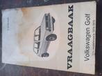 VRAAGBAAK VW GOLF 1 1974 - 1978, Auto diversen, Handleidingen en Instructieboekjes, Ophalen of Verzenden