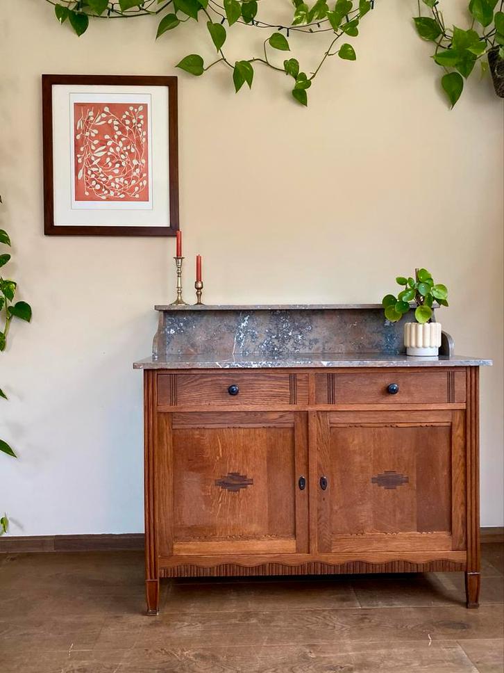 Vintage Brocante Dressoir Commode Ladekastje - Art Deco, Huis en Inrichting, Kasten | Dressoirs, Zo goed als nieuw, 25 tot 50 cm