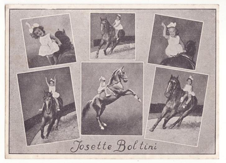 Josette Boltini ansichtkaart Circus Boltini 1957, Verzamelen, Ansichtkaarten | Themakaarten, Ongelopen, 1940 tot 1960, Sterren en Beroemdheden