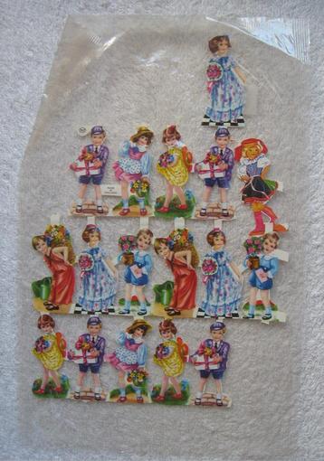 4 (geopende) zakjes nostalgische Poezie plaatjes (Poesie ?) beschikbaar voor biedingen