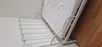 Wit spijlenbed, Ophalen, 90 cm, Eenpersoons, Wit