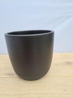 Bloempot zwart 14 cm lang, Tuin en Terras, Bloempotten, Steen, Rond, Ophalen of Verzenden, Binnen