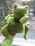 Handpop Kikker van Dille & Kamille zacht groen velours, Kinderen en Baby's, Ophalen of Verzenden, Zo goed als nieuw, Kikker