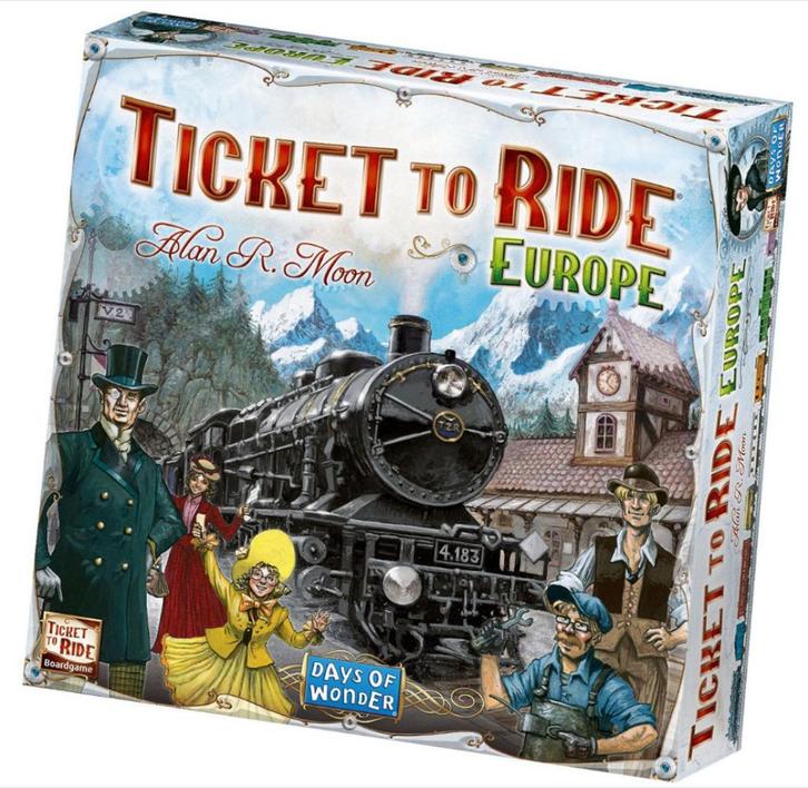 Ticket To Ride (Europe), Hobby en Vrije tijd, Gezelschapsspellen | Bordspellen, Zo goed als nieuw, Een of twee spelers, Drie of vier spelers
