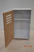 Wit Miniatuurkastje met Houten Deurtje, Gebruikt, Wit, Ophalen of Verzenden, Minder dan 25 cm
