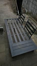 Zwart metalen tuinbank zonder kussens, Tuin en Terras, Tuinsets en Loungesets, Ophalen, Zo goed als nieuw, Overige materialen