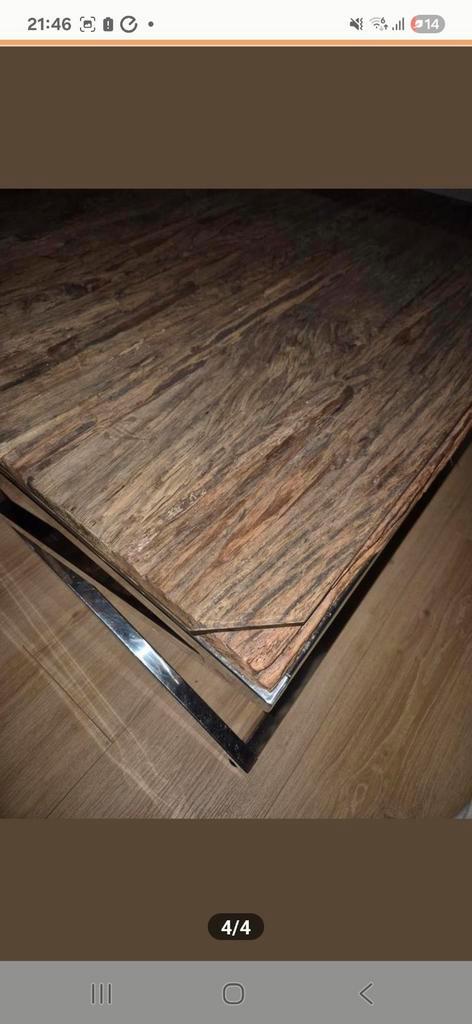 Eric Kuster Kensington Houten Tafel, Huis en Inrichting, Tafels | Eettafels, 50 tot 100 cm, Rechthoekig, Glas, Ophalen