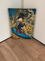 Canvas schilderij dagobert duck geld, Ophalen