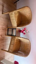 2 rotan stoelrjes, Huis en Inrichting, Stoelen, Ophalen, Gebruikt, Twee, Overige kleuren