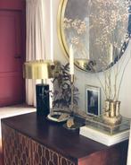 Lucide Mirasol marmer tafellamp, zwart /goud, met dimmer, Nieuw, Lucide, Ophalen of Verzenden, Glas