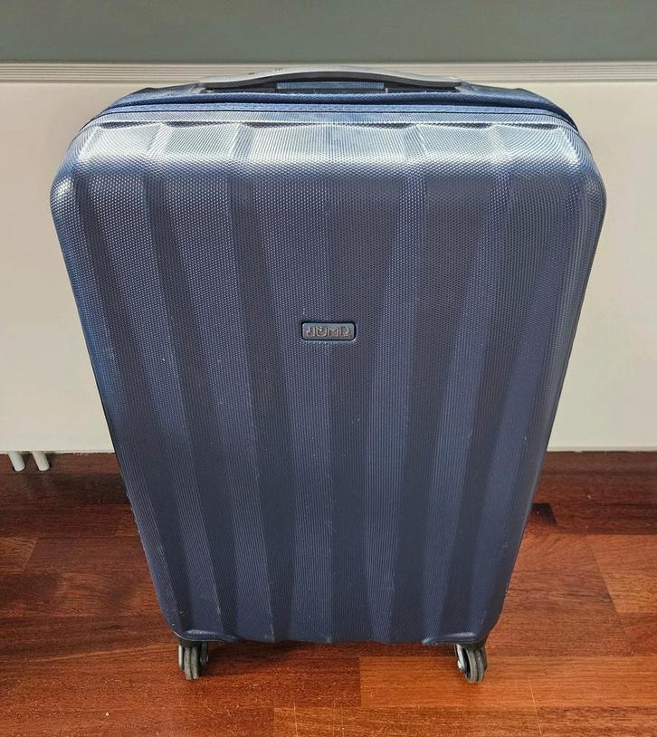 Blauwe JUMP Trolley - Harde Koffer, Sieraden, Tassen en Uiterlijk, Koffers, Zo goed als nieuw, Hard kunststof, 60 tot 70 cm, 35 tot 45 cm