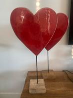 Houten Harten op Standaard - Decoratie, Ophalen of Verzenden, Nieuw