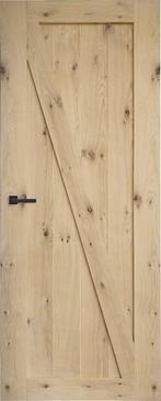 Massief eiken houten binnendeur barndeur loftdeur landelijk, Doe-het-zelf en Verbouw, Nieuw, 80 tot 100 cm, Ophalen of Verzenden