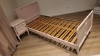 Mooi prinsessenbed+nachtkastje roze Queen ann brocante, Huis en Inrichting, Slaapkamer | Bedden, Ophalen, Gebruikt, 90 cm, Queen ann brocante