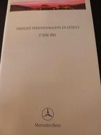 1993 Nederlands Mercedes prijslijst 300SL 600SEL C280 w202, Ophalen of Verzenden, Zo goed als nieuw, Mercedes