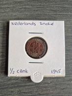 1/2 cent 1945 Ned. Indië, Ophalen of Verzenden, Nederland en Buitenland, Munten