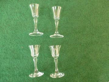 NIEUW 4 mooie PORT OF SHERRY glazen 14 cm hoog beschikbaar voor biedingen
