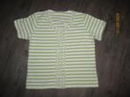 Witteveen groen gestreept shirt met roezels maat XL, Maat 46/48 (XL) of groter, Ophalen of Verzenden, Witteveen, Korte mouw