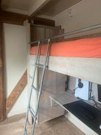 Steigerhouten Hoogslaper met Auping spiraal & Matras, Ophalen, Gebruikt, Hoogslaper, Eenpersoons