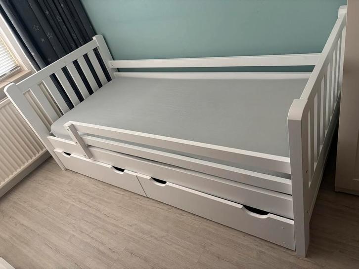 Rockwood kinderbed Tim wit 90x200 z.g.a.n., Kinderen en Baby's, Kinderkamer | Bedden, Zo goed als nieuw, 180 cm of meer, 85 tot 100 cm