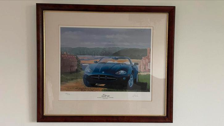 Zeefdruk Dan Parker - Jaguar XK8, Antiek en Kunst, Kunst | Litho's en Zeefdrukken, Ophalen